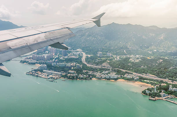 istock Looking out the window of a plane 502618092