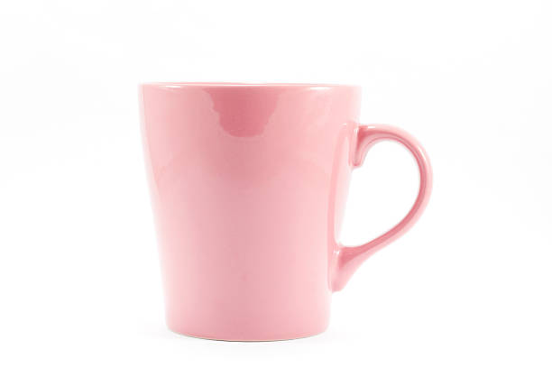istock Pink mug isolated on white background 502618732