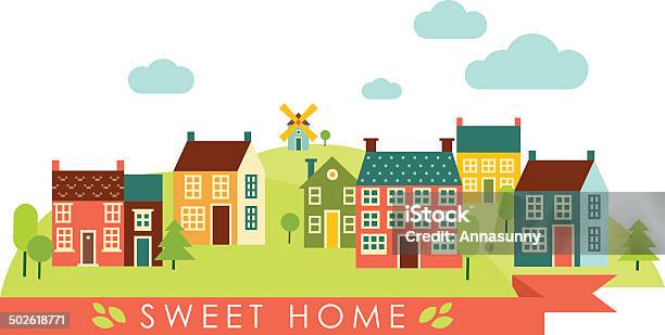 Flat Country Landscape Stock Illustration - Download Image Now - City, Apartment, Architecture