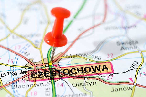 istock European cities on map series: Czestochowa 502619853
