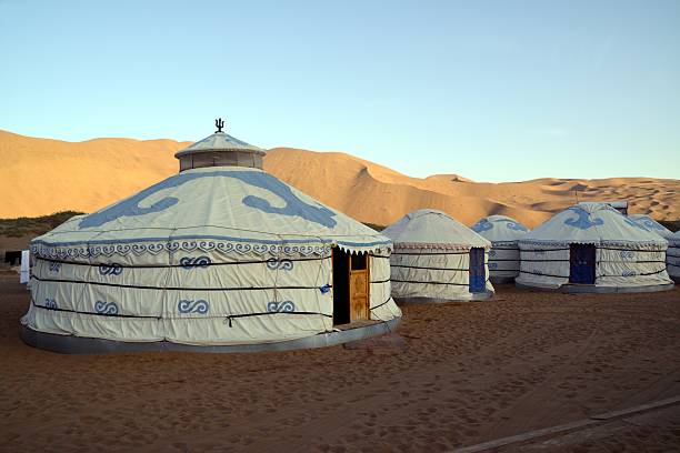 istock Mongolian Yurts in Badain Jaran desert, Inner Mongolia 502619854
