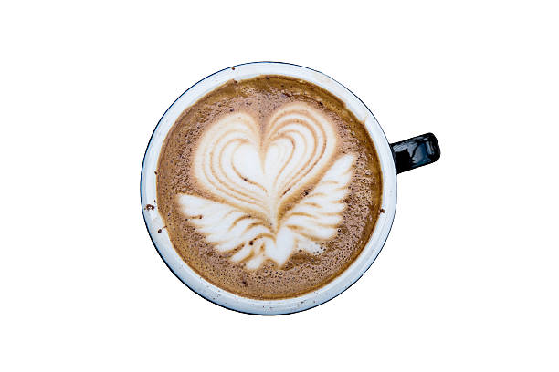 istock Latte mocha art coffee, isolated on white background 502620168