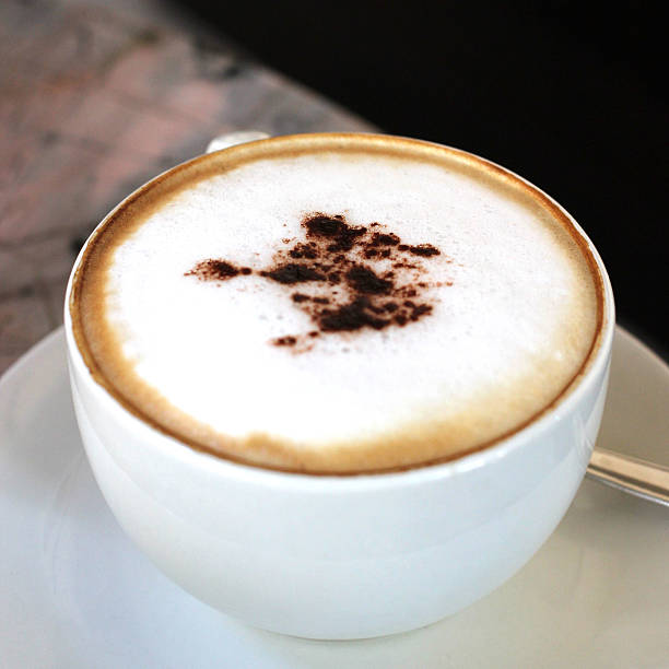 istock Close up Hot coffee in white cup 502621086