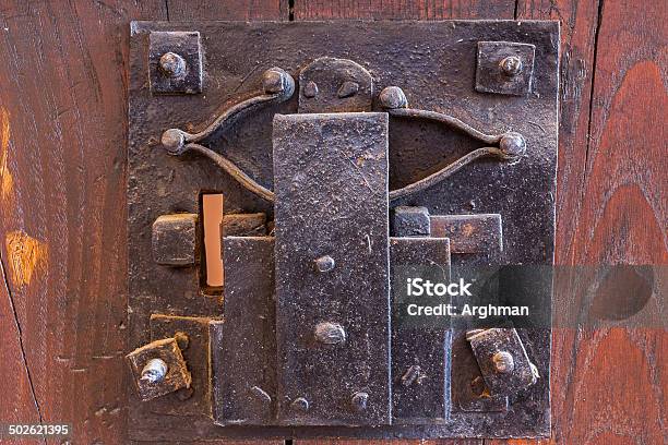 Old Door Mechanism Close Up Stock Photo - Download Image Now - Ancient, Brown, Close-up