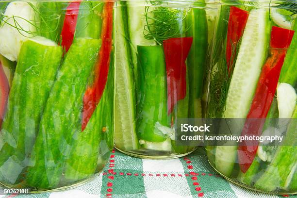 Jars Of Dill Pickles Stock Photo - Download Image Now - Canning, Cucumber, Dill