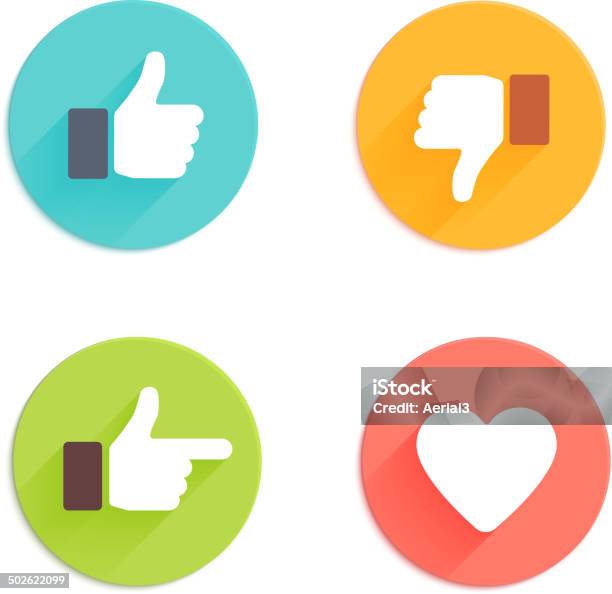 Set Of Glossy Internet Icons Stock Illustration - Download Image Now - Thumbs Up, Icon Symbol, Thumb