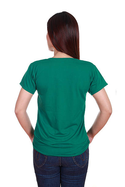 istock female with blank t-shirt (back side) 502622911