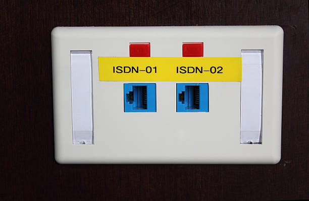 ISDN  inlet close stock photo