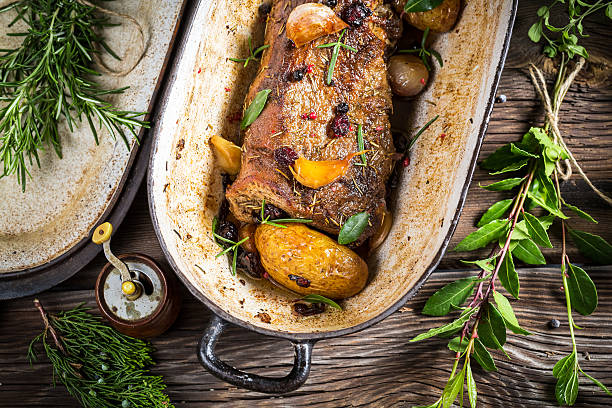 istock Vegetables roasted with venison and rosemary 502624793