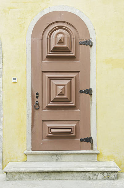istock Carved oak door 502624807