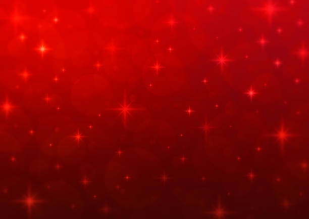 istock Red blur light with shiny starry, New year background 502631982