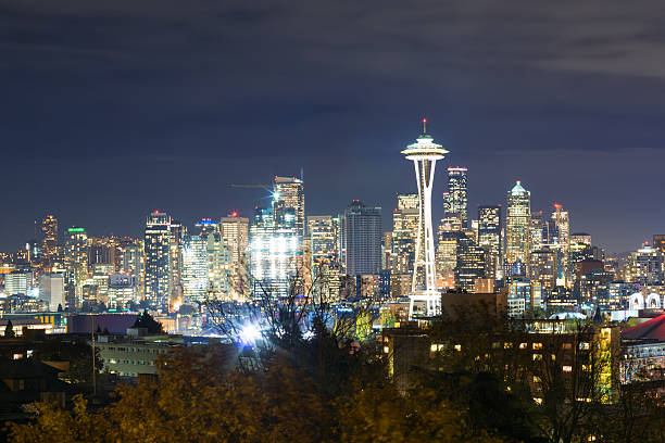 istock skyline and cityscape from forest at twilight 502633466