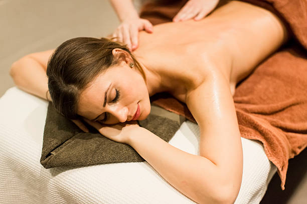 istock Young woman having a massage 502635000
