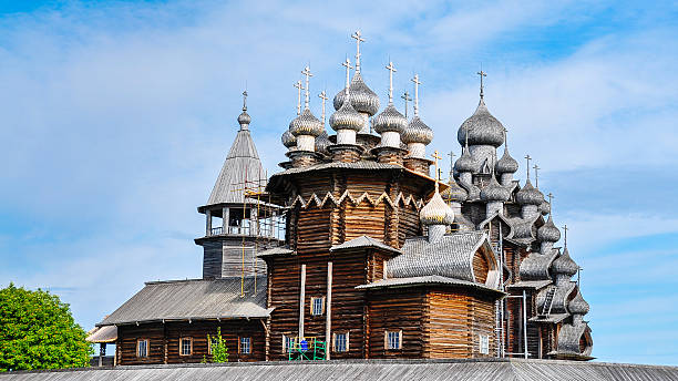 Church of The Intercession, Kizhi Island, Russia stock photo