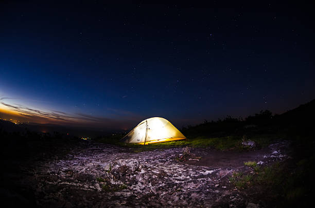 istock Lit Tent with Light Painting 502639382