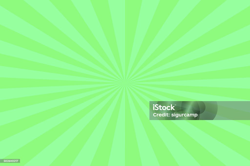 Green radial background. Sunbeam background. Abstract stock illustration