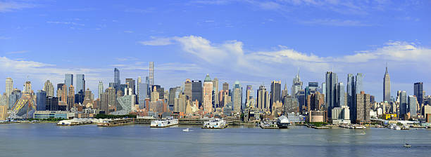 istock Manhattan skyline with Hudson River, New York City 502640286