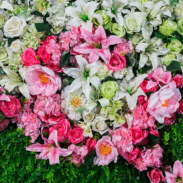 istock Beautiful flowers background for wedding scene 502640371