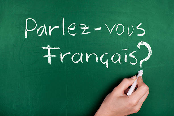 francese lezione - french culture text classroom learning foto e immagini stock