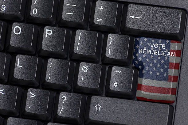 istock American flagged VOTE REPUBLICAN key on a computer keyboard 502641066