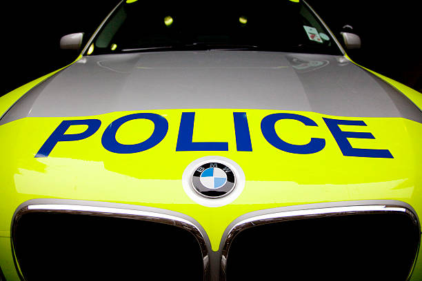 London, United Kingdom- October 31, 2013: Close up of a BMW police vehicle in central London