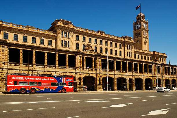 estação central - bus public transportation sydney australia australia - fotografias e filmes do acervo