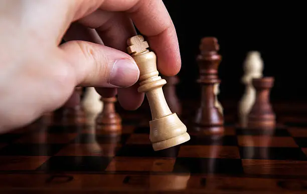 Photo of chess game king move