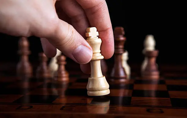 Photo of chess game king move