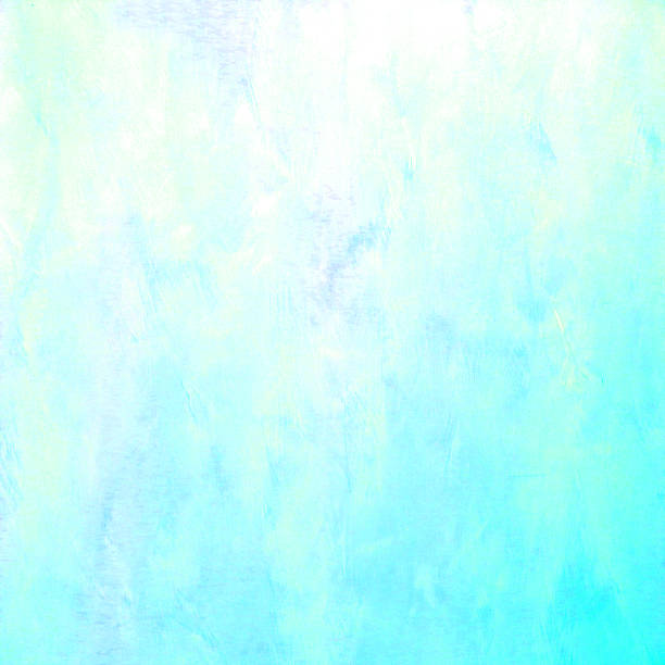 istock Turquoise painted watercolor background on paper texture 502642859