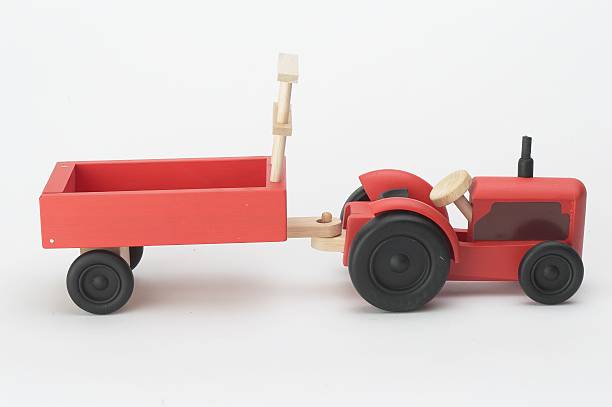 istock Toy Wooden Tractor and Trailer 502642947