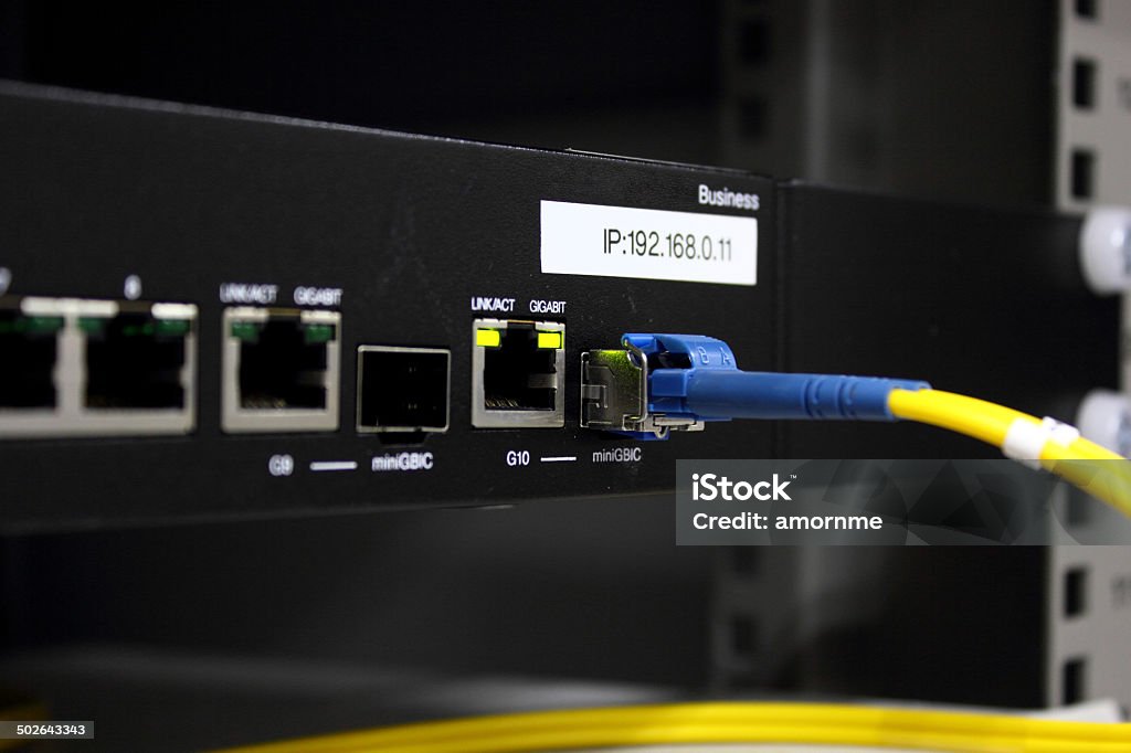 Fiber Optic HUB Link For Business Business Stock Photo