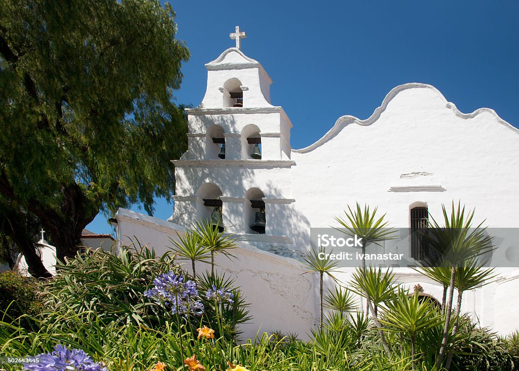 Mission San Diego Mission Basilica San Diego de Alcala - California's first church in San Diego, California Architecture Stock Photo