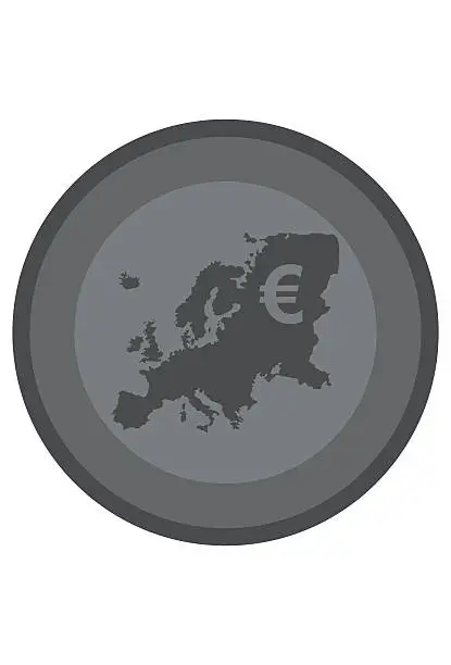 Vector illustration of Euros on the white background