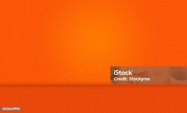 Orange Abstract Background With Wall And Floor Stock Photo - Download Image Now - Orange Background, 2015, Backgrounds