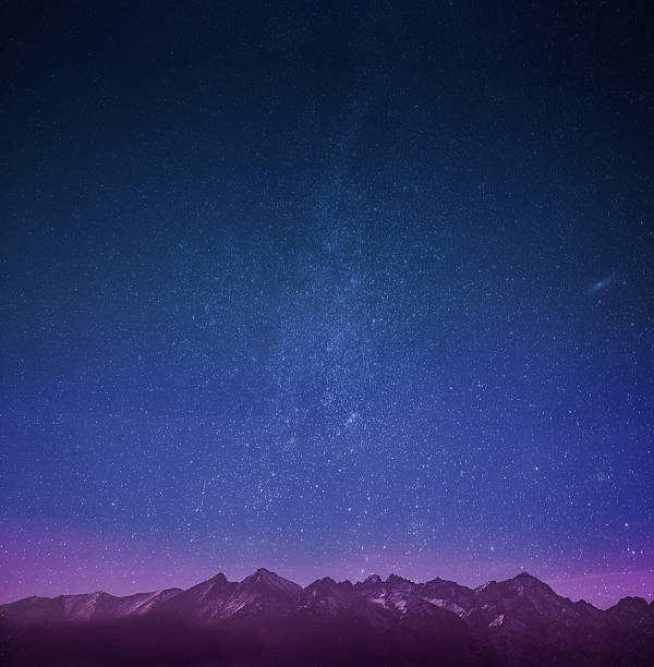istock Mountains wallpaper with purple tint 502645068