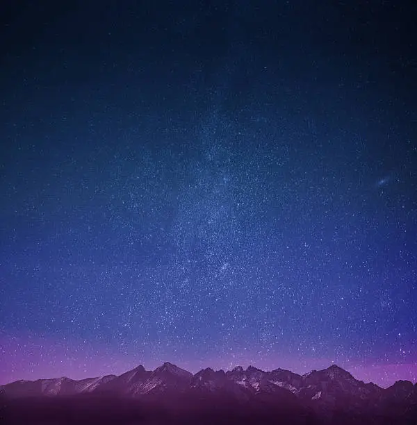 Photo of Mountains wallpaper with purple tint