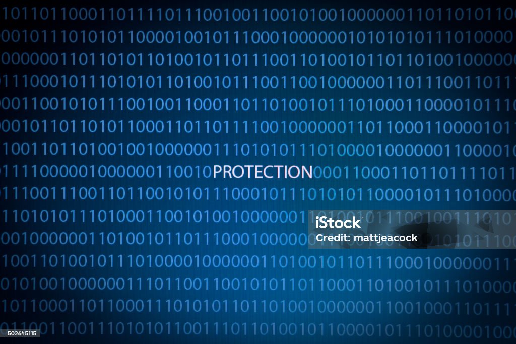 Online protection Binary Code stock illustration