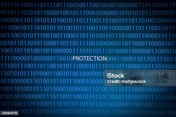 Online Protection Stock Illustration - Download Image Now - Binary Code, Coding, Communication