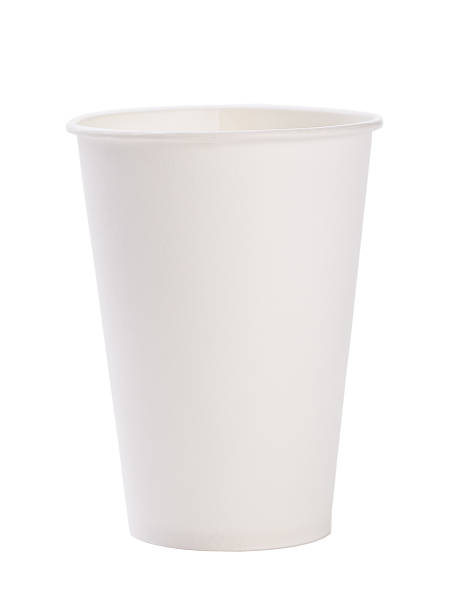 istock Paper glass is on white background 502646213