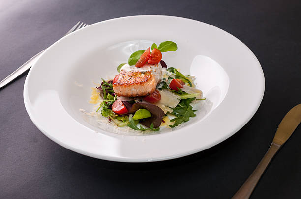 istock Grilled salmon whit salad 502646502