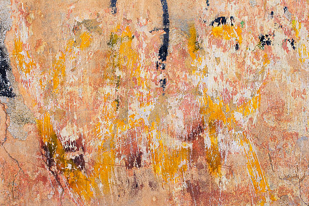 istock Abstract background of old wall painted in bright colors 502647367