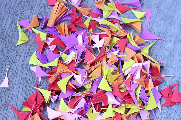 istock Artificial flowers with colorful paper 502647728