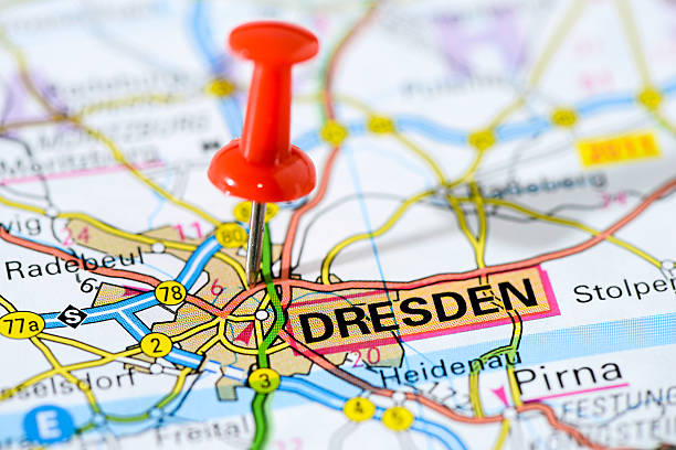 istock European cities on map series: Dresden 502647933