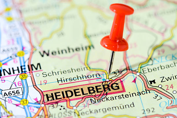 istock European cities on map series: Heidelberg 502648031