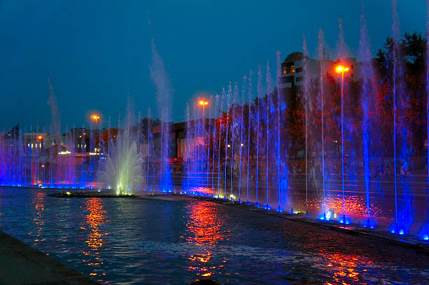 istock Musical fountains summer evening 502659108