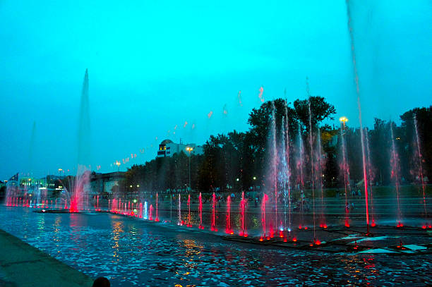 istock Musical fountains summer evening 502659122