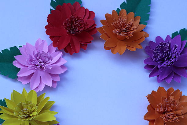istock Artificial flowers with colorful paper 502659440