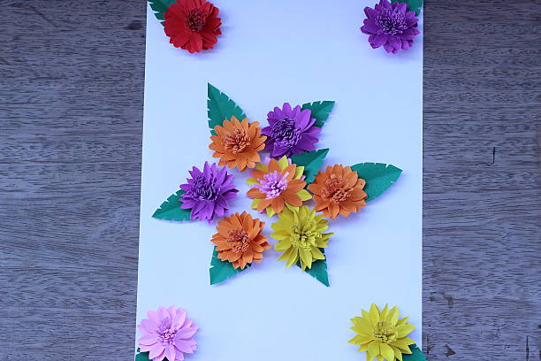 istock Artificial flowers with colorful paper 502659510