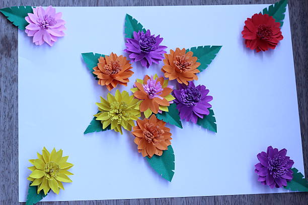 istock Artificial flowers with colorful paper 502659550