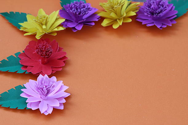 istock Artificial flowers with colorful paper 502660356